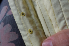 hand-stitching eyelets