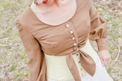 Creating an outfit: "1860s meets 1960s" - 100% upcycled/salvaged fabric